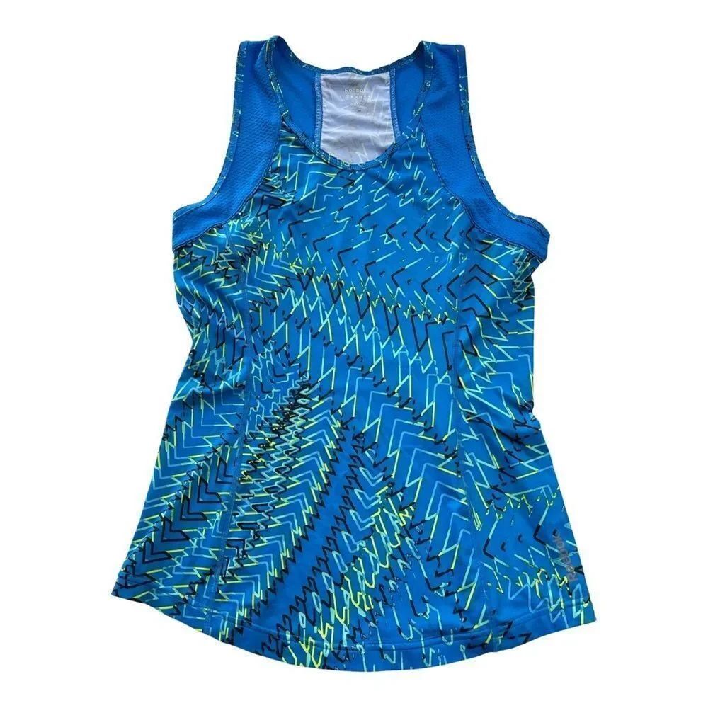 Reebok Women’s Racerback Playdry Fitness Tank Size Medium Electric Blue